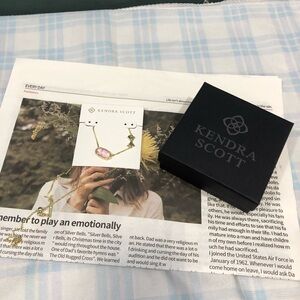 Kendra Scott Pink Stone Necklace